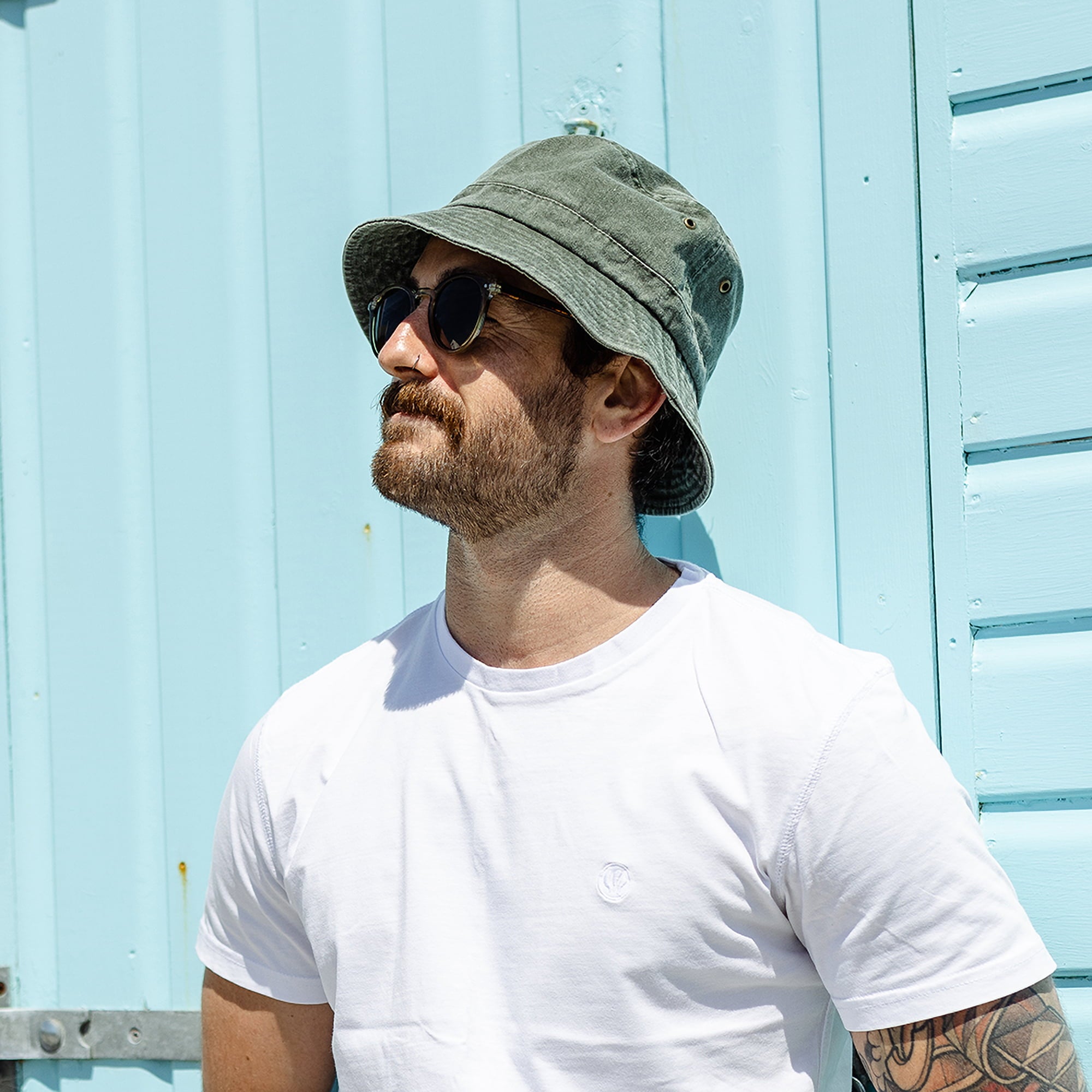 Olive Packable Cotton Bucket Hat - Image 3
