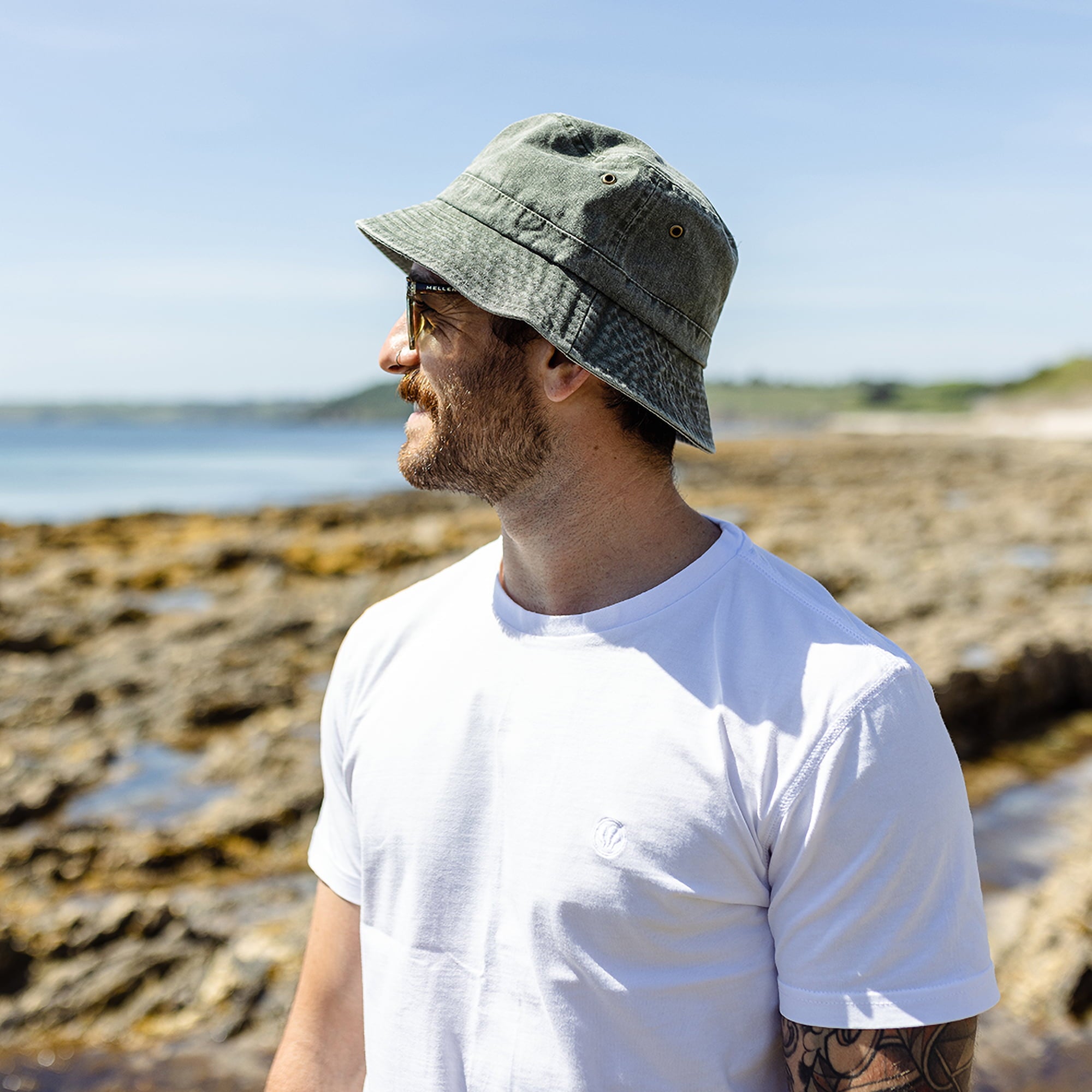 Olive Packable Cotton Bucket Hat - Image 4