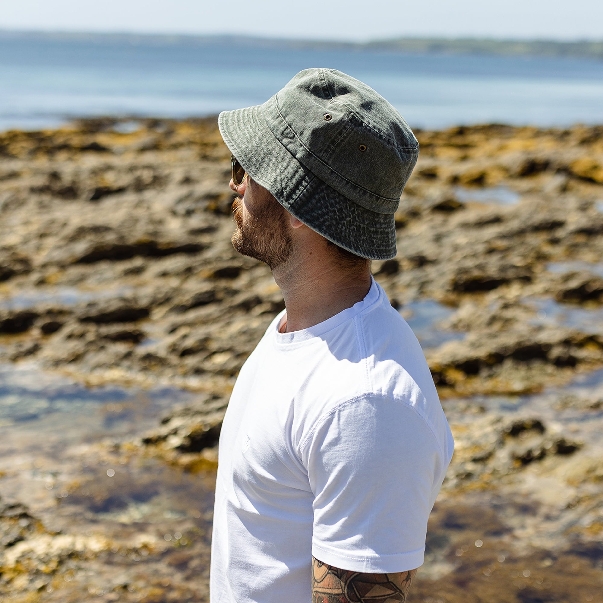 Olive Packable Cotton Bucket Hat - Image 5