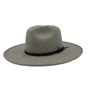 Smooth Edge Coypu Fur Felt Fedora Hat for Everyday