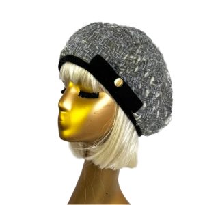Oversized Beret Bow with Satin Lining
