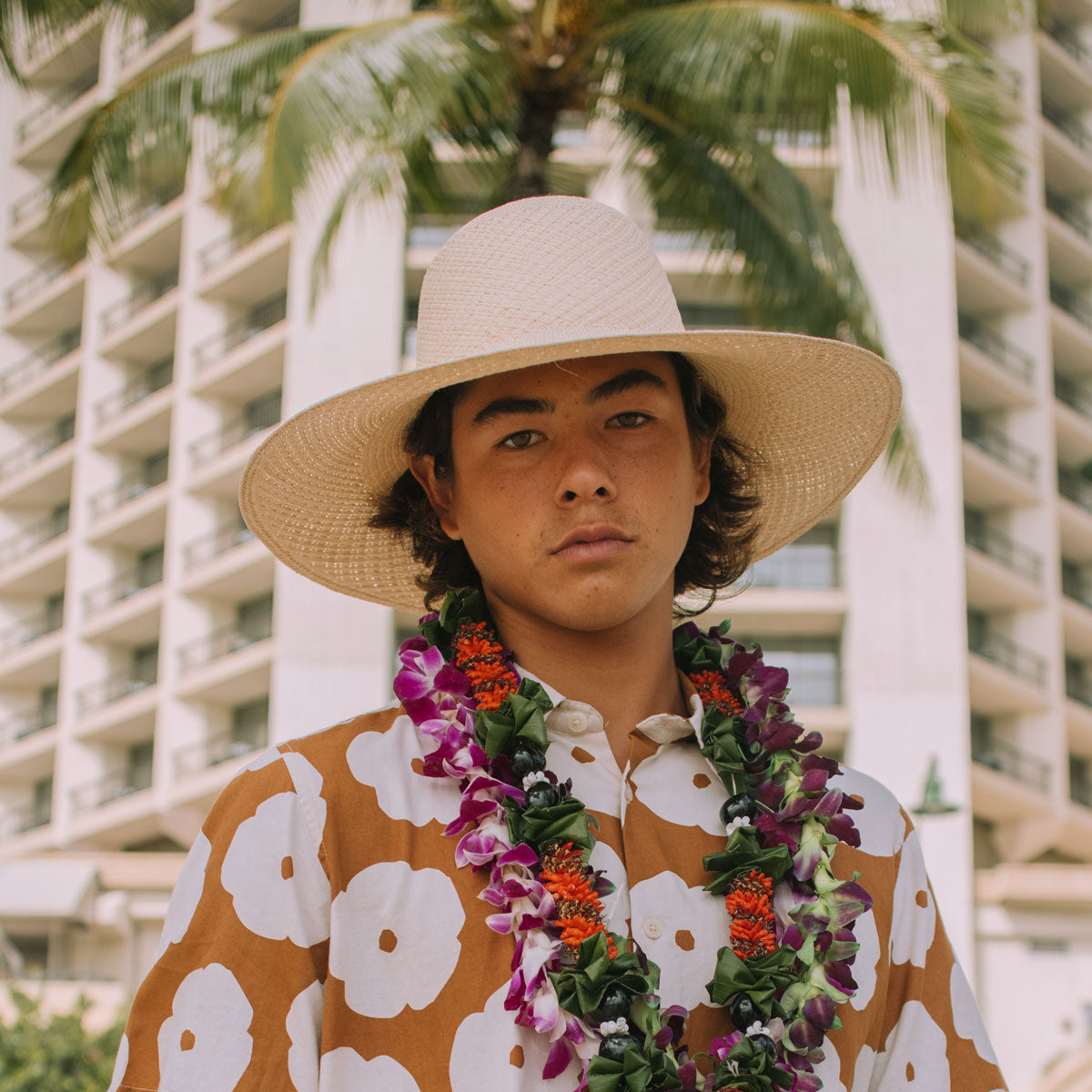 Double Straw Structured Toquilla Brim Hat