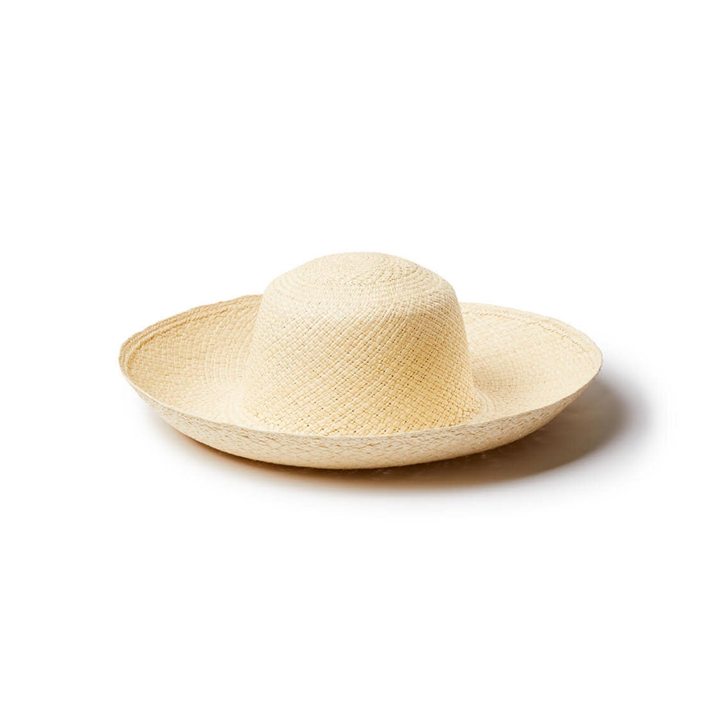 Double Straw Structured Toquilla Brim Hat