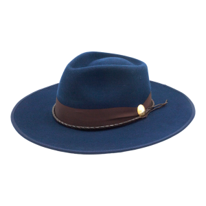 Structured Shape Coypu Fur Felt Fedora Hat for Everyday