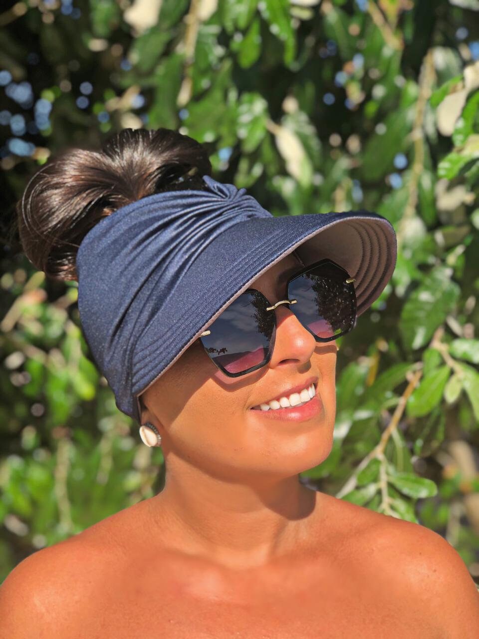 Reversible Beach Visor Hat: - Image 2