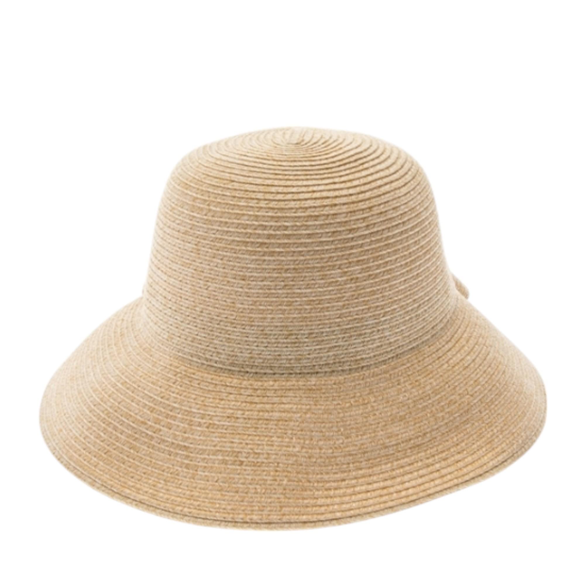 Packable Straw-Look Braid Sun Hat with Bow - Image 6