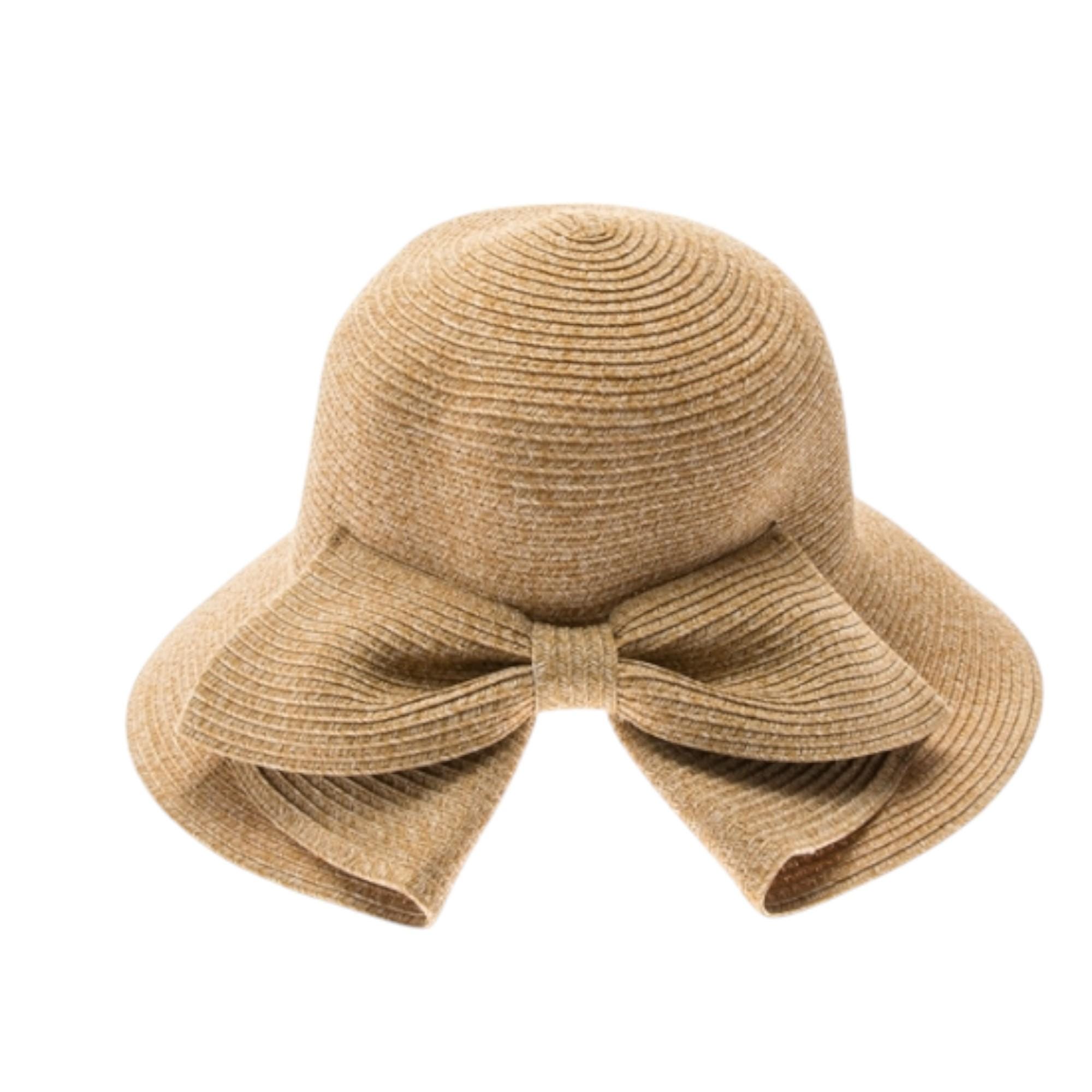 Packable Straw-Look Braid Sun Hat with Bow - Image 4