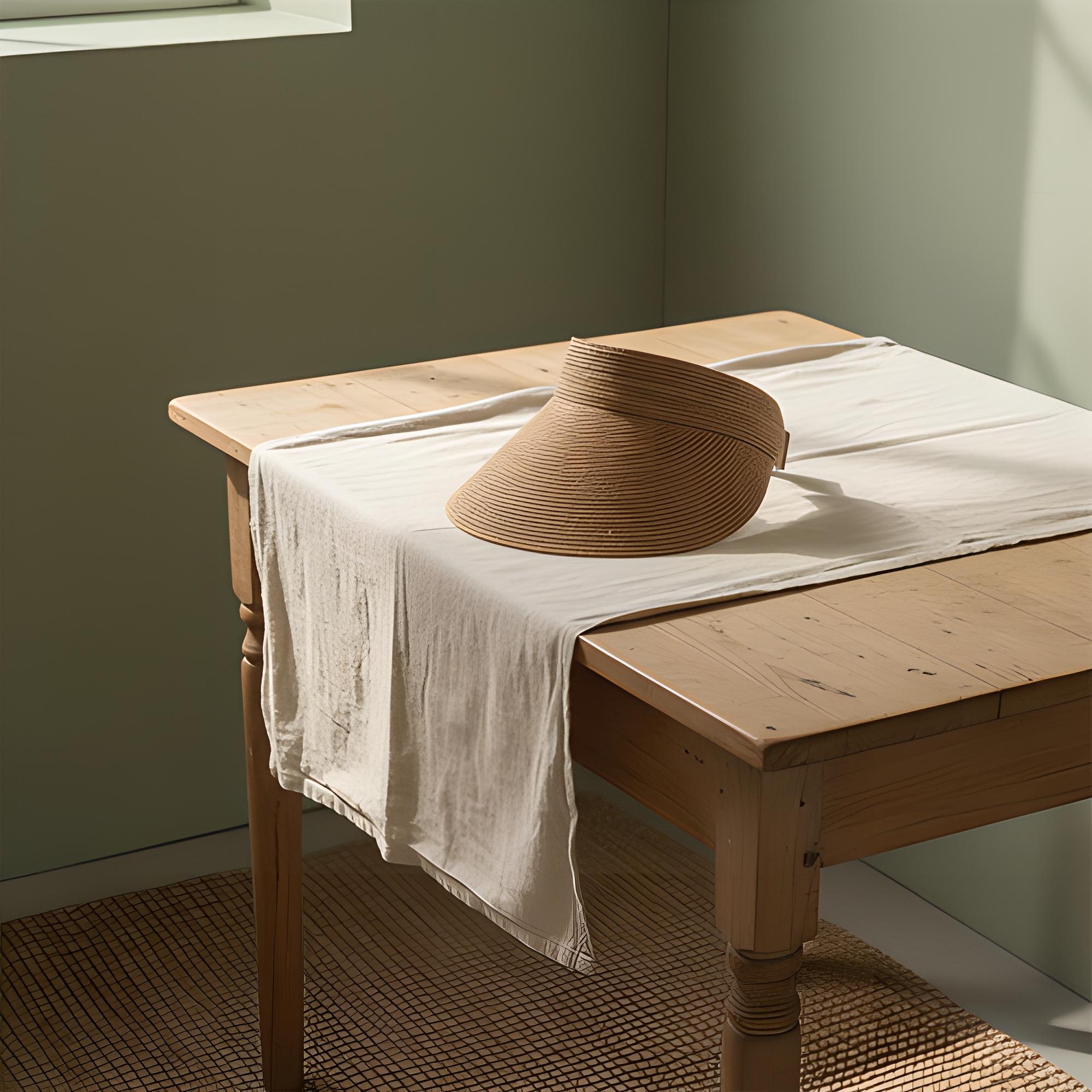 Rollable Raffia Straw Sun Visor with Adjustable Fit - Image 5