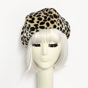 Faux Fur Beret with Plush Faux Fur Finish
